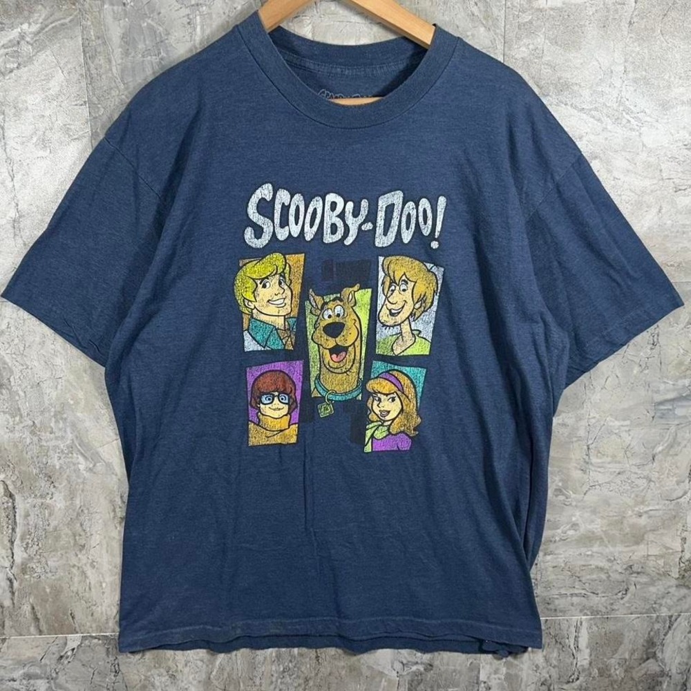 Scooby Doo Gang PORTRAITS Men's BLUE HEATHER T Shirt Size XL Tall  #cartoon #90s